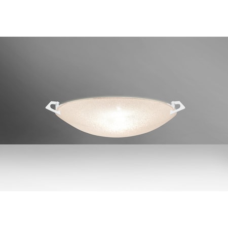 Besa Lighting Sonya 13 Ceiling, Glitter, White Clips, 1x100W Halogen 8417GL-WH